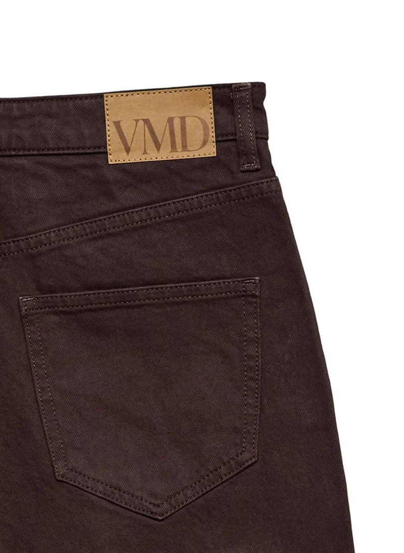 Vero Moda Chocolate Torte VMTESSA High Rise Wide Jeans for Women | Best Price UAE