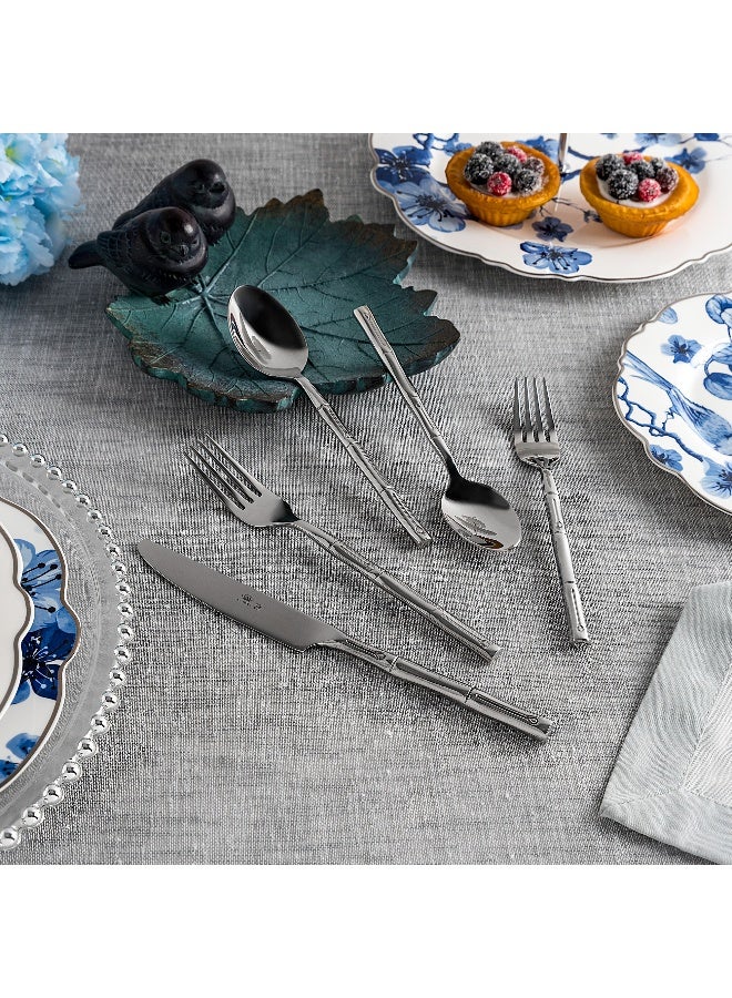 لا ميسا طقم أدوات مائدة من الفولاذ المقاوم للصدأ باللون الفضي من لا ميسا، 20 قطعة - Image 4