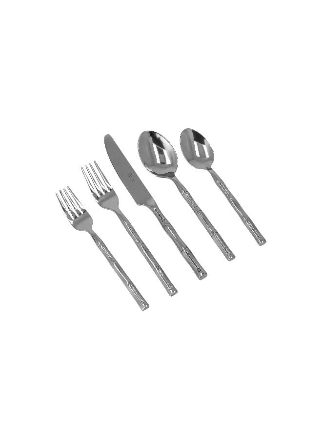 لا ميسا طقم أدوات مائدة من الفولاذ المقاوم للصدأ باللون الفضي من لا ميسا، 20 قطعة - Image 3
