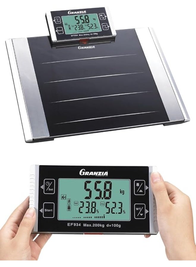  جرانزيا ميزان شخصي رقمي جرانزيا – قياس نسبة الدهون في الجسم، العضلات، الماء والوزن حتى 200 كجم، شاشة متعددة الألوان، موديل BF-500 - Image 2
