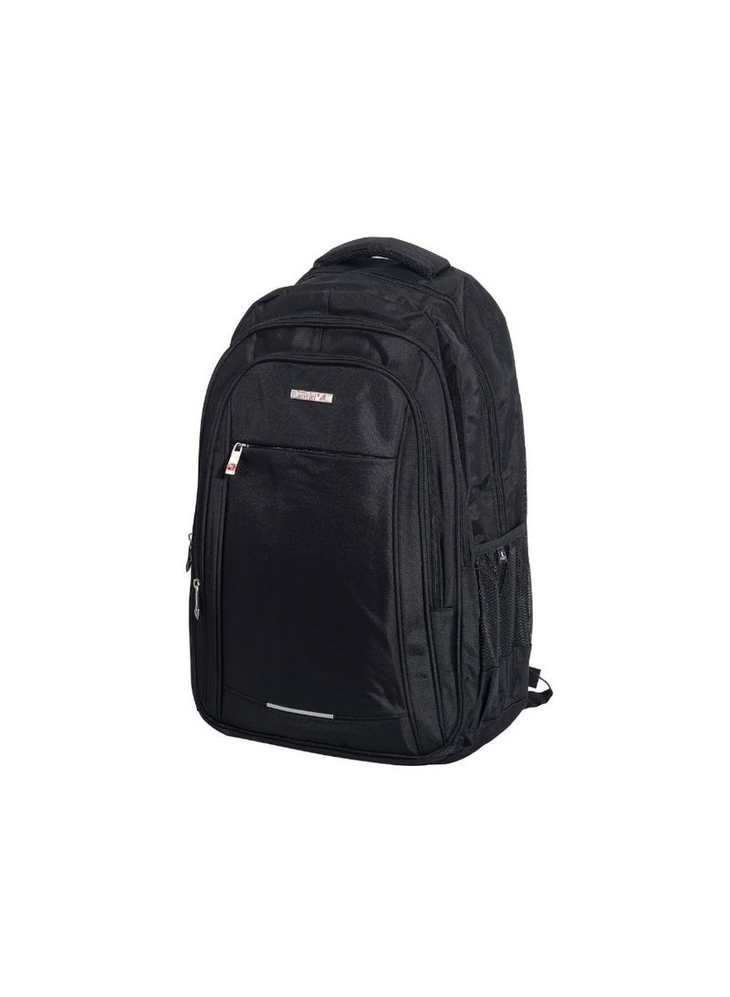 Traveller Backpack 20 Inch, Large Multi-Compartment Travel & Laptop Backpack for School, College, Office & Daily Use, Multiple Zipper Pockets, Spacious Storage, Side Mesh Pockets, Adjustable Shoulder Straps, Durable Black Backpack – TR1050 - Image 1