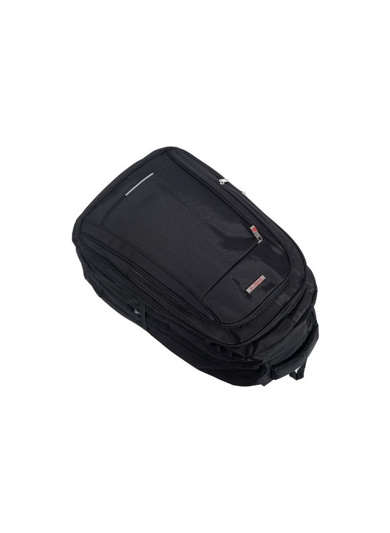 Traveller Backpack 20 Inch, Large Multi-Compartment Travel & Laptop Backpack for School, College, Office & Daily Use, Multiple Zipper Pockets, Spacious Storage, Side Mesh Pockets, Adjustable Shoulder Straps, Durable Black Backpack – TR1050 - Image 2
