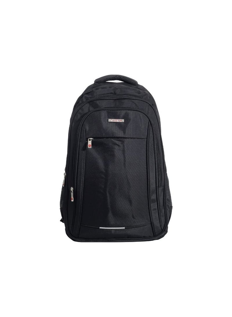 Traveller Backpack 20 Inch, Large Multi-Compartment Travel & Laptop Backpack for School, College, Office & Daily Use, Multiple Zipper Pockets, Spacious Storage, Side Mesh Pockets, Adjustable Shoulder Straps, Durable Black Backpack – TR1050 - Image 5