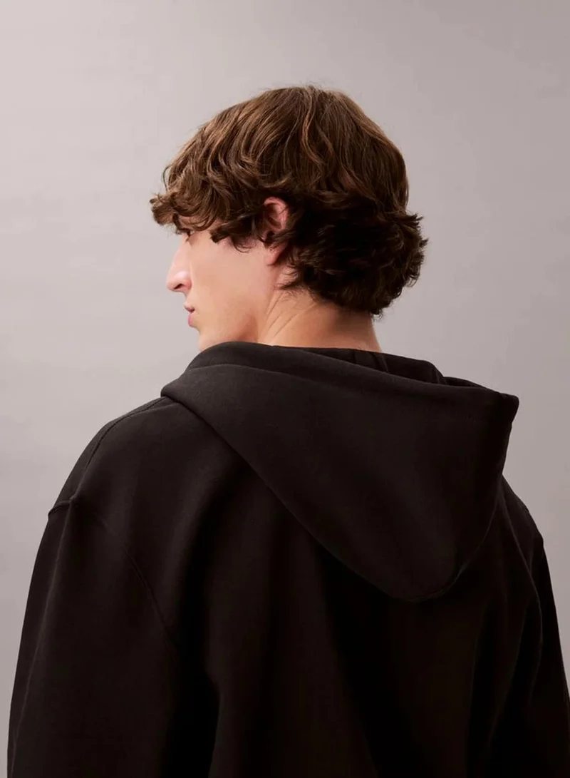 Calvin Klein Jeans  Fleece Monogram Zip Relaxed Hoodie  | Best Price UAE