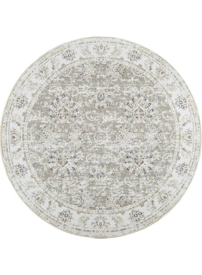 سجادة دائرية للأماكن الداخلية والخارجية بسمك 0.25 سم ، بتصميم 3D ، ضهر دوتس مانع للانزلاق ، مثالية لغرف النوم ، لغرف الصيوف ، حافظة سجاد ، غطاء سجادة - Image 4