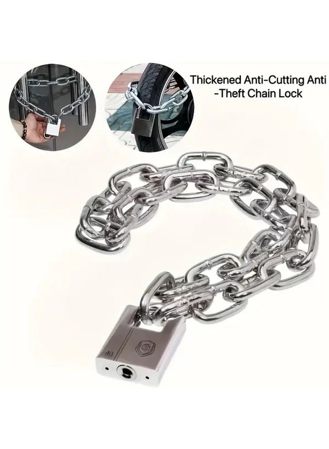 Heavy Duty Anti Theft Chain Lock 100cm Durable Security Padlock for Bicycle Motorcycle Door - Image 2