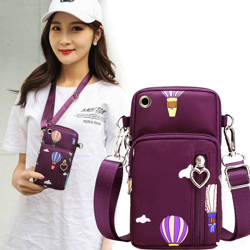 Mobile Phone Bag Women'S Cross-Body Coin Purse Wrist Bag Sports Arm Bag Fabric Cross-Body Bag - Image 3