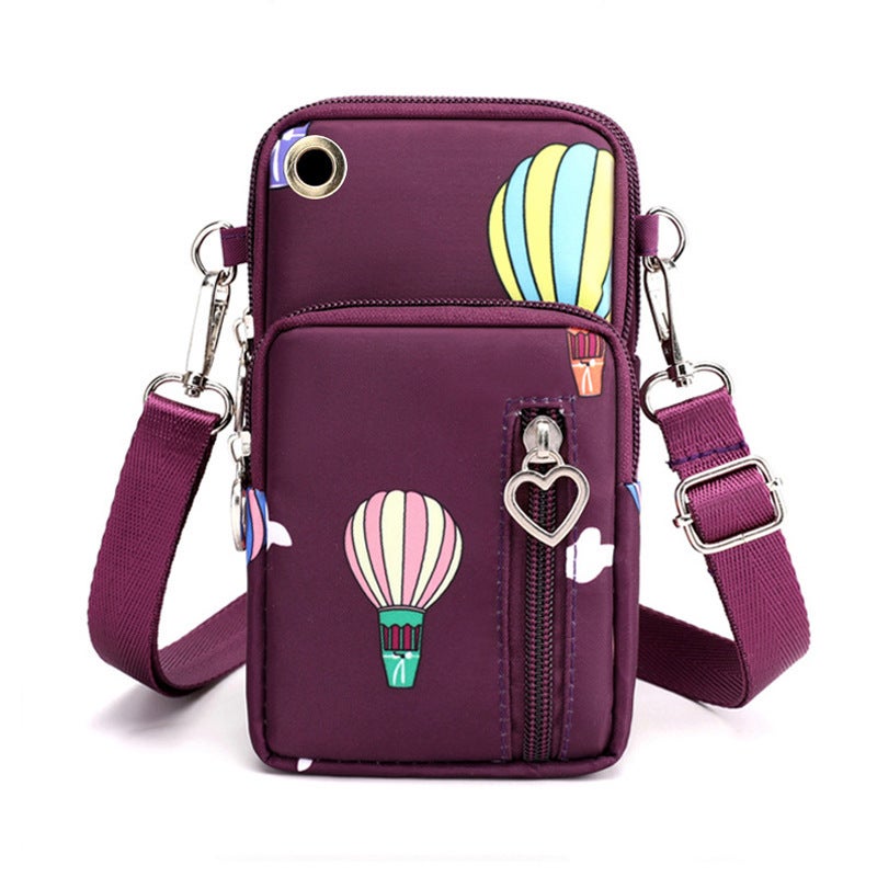 Mobile Phone Bag Women'S Cross-Body Coin Purse Wrist Bag Sports Arm Bag Fabric Cross-Body Bag - Image 1