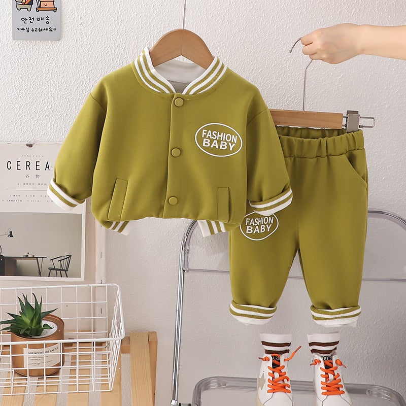 A Generation Of 1-5 Years Old Baseball Uniform Two-Piece Children'S Clothing Boys Suit Children'S Sports Casual Wear Suit - Image 3