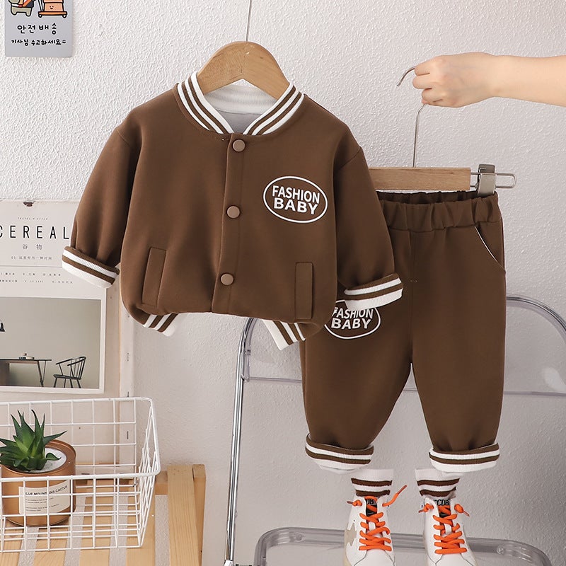 A Generation Of 1-5 Years Old Baseball Uniform Two-Piece Children'S Clothing Boys Suit Children'S Sports Casual Wear Suit - Image 4