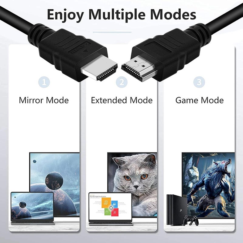 Storite 60cm High Speed HDMI 2.0 Male to Male Cable for LED/LCD TV, PC Monitor, Set-Top Box (Black) - Image 5