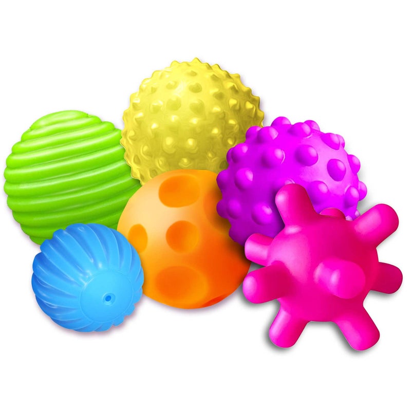 ROHSCE Baby Sensory Balls Soft Textured Multi Ball Set 6 Pack Colorful Bright Infant Sensory Toys for 612 Months Montessori Grasping Balls for Toddlers 13 1st Birthday Gift - Image 2
