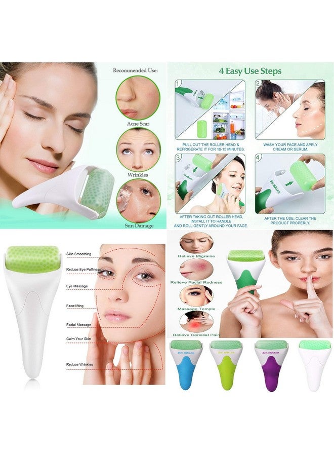 ANSHU 3D Manual Mini Roller Face-lift Wrinkle Remover Relaxation and Skin Tightening with Ice Roller for Face & Eye Puffiness, Large Cool Facial Ice Rollers for Face 2 Pcs Combo - Image 5