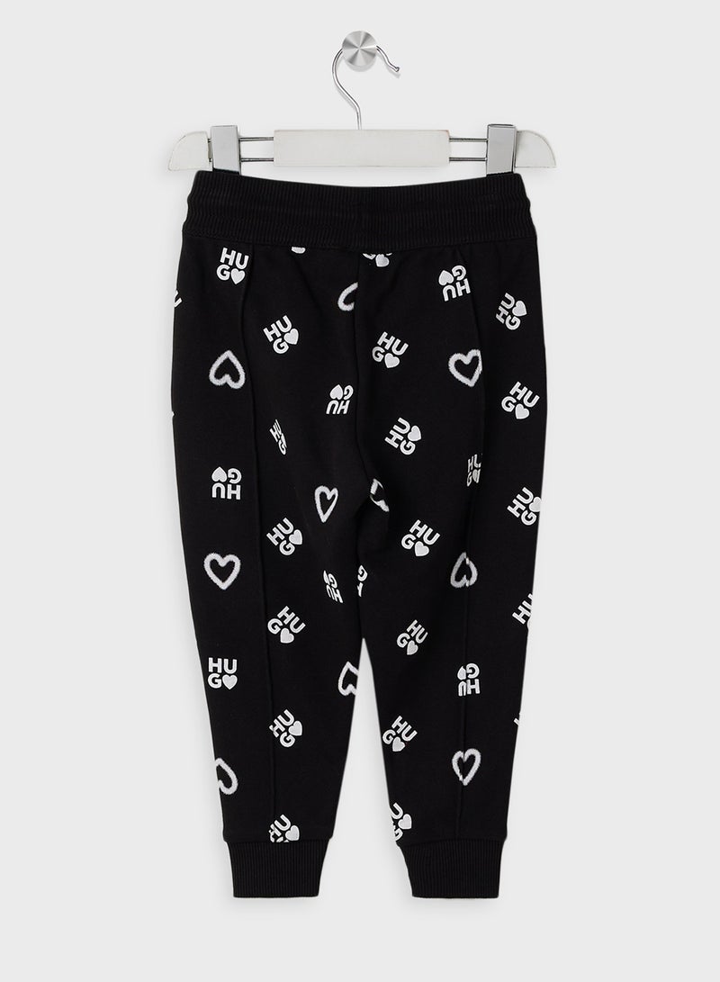 HUGO Kids Logo Aop Sweatpants  - Image 2