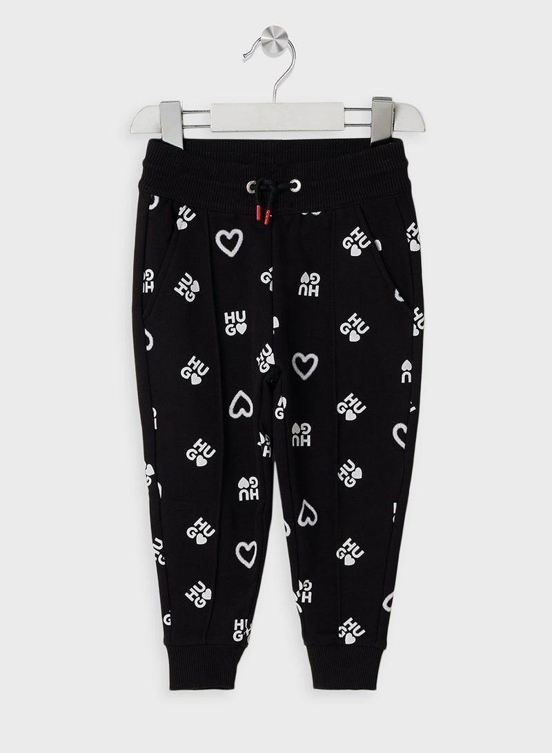 HUGO Kids Logo Aop Sweatpants  - Image 1
