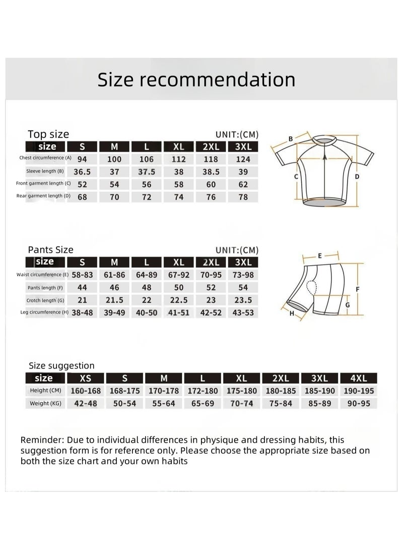 KUYING Summer Short Sleeved Cycling Suit Set  - Image 2