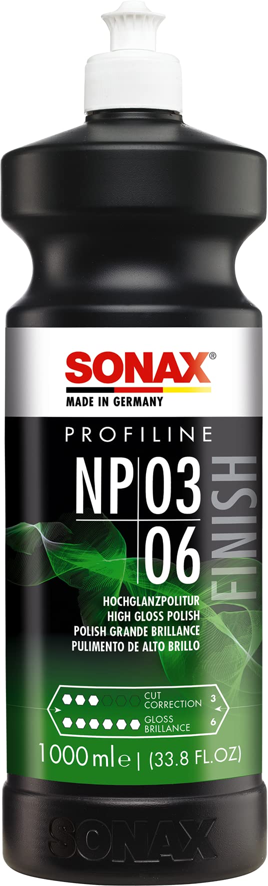 SONAX Profiline Nano Polish 3/6 | Medium-Cut Polish with Ultra-Fine Finish | Removes Swirls, Water Spots & Oxidation | No Haze, Dust-Free Formula | Safe for All Paint Systems & Body Shop | 208300 | 1L - Image 2