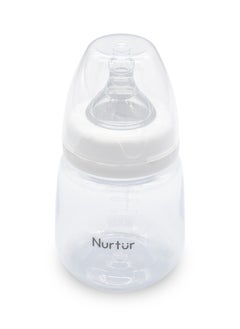 Nurtur زجاجة رضاعة للأطفال، 6 أوقية، 0+ أشهر، عبوة من قطعة واحدة، 180 مل، خالية من مادة BPA، حلمة سيليكون، (منتج رسمي)  - Image 1
