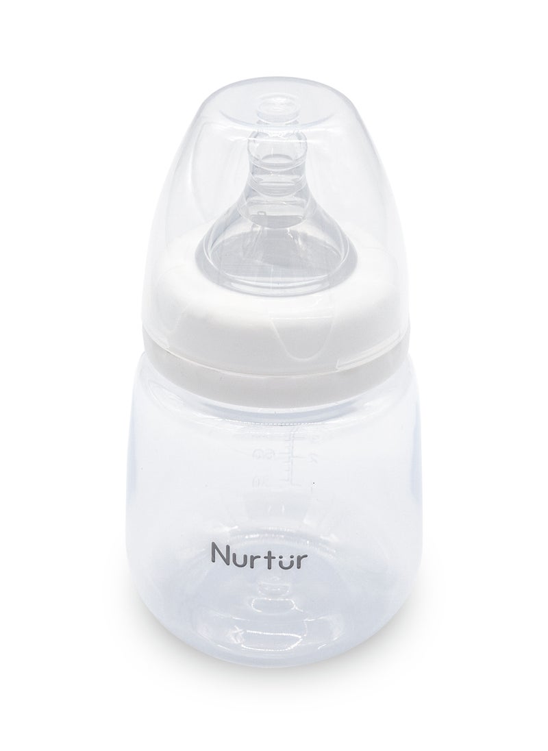 Nurtur زجاجة رضاعة للأطفال، 6 أوقية، 0+ أشهر، عبوة من قطعة واحدة، 180 مل، خالية من مادة BPA، حلمة سيليكون، (منتج رسمي)  - Image 1