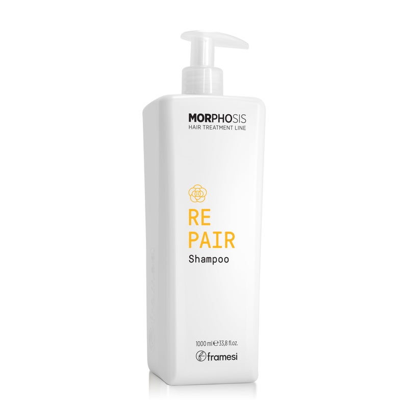 FRAMESI Morphosis Repair Shampoo 33.8 fl oz, Moisturizes and Strengthens Hair, Natural Ingredients, Color Safe