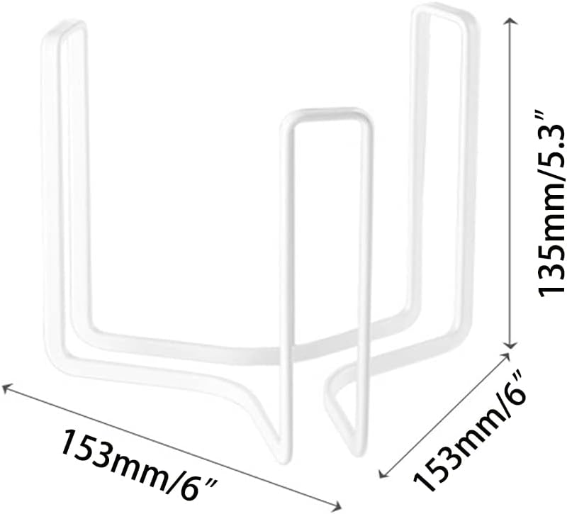 MINGFANITY 2PCS Dinnerware Bowl Plate Holder Bowl Holders Organizer Fit for 65 Inches Diameters Bowl Metal Bowl Storage Dying Display Rack for Kitchen Drawer Countertop Cabinet Shelf CupboardWhite - Image 2