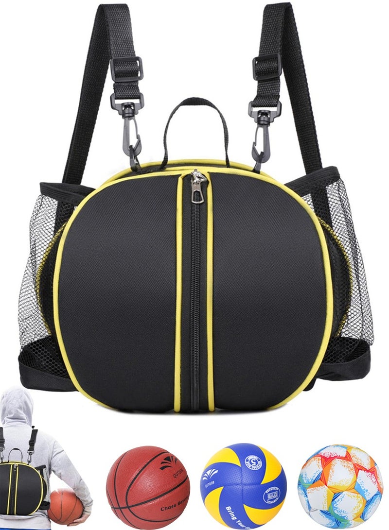 QUTOOB Sports Balls Backpack Sports Gear Bag For Carrying Basketballs Footballs Volleyballs, Adjustable Shoulder Straps, 2 Side Pockets, Basketball Bag Football Bag - Ideal for Sports Teams, Players, Coaches - Image 1