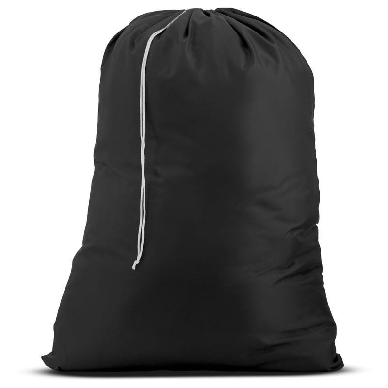 Handy Laundry, Nylon Laundry Bag - Locking Drawstring Closure, Machine Washable, These Large Bags Will Fit a Laundry Basket, Strong Enough to Carry up to Two Loads of Clothes. (Black | 30" x 40") - Image 1