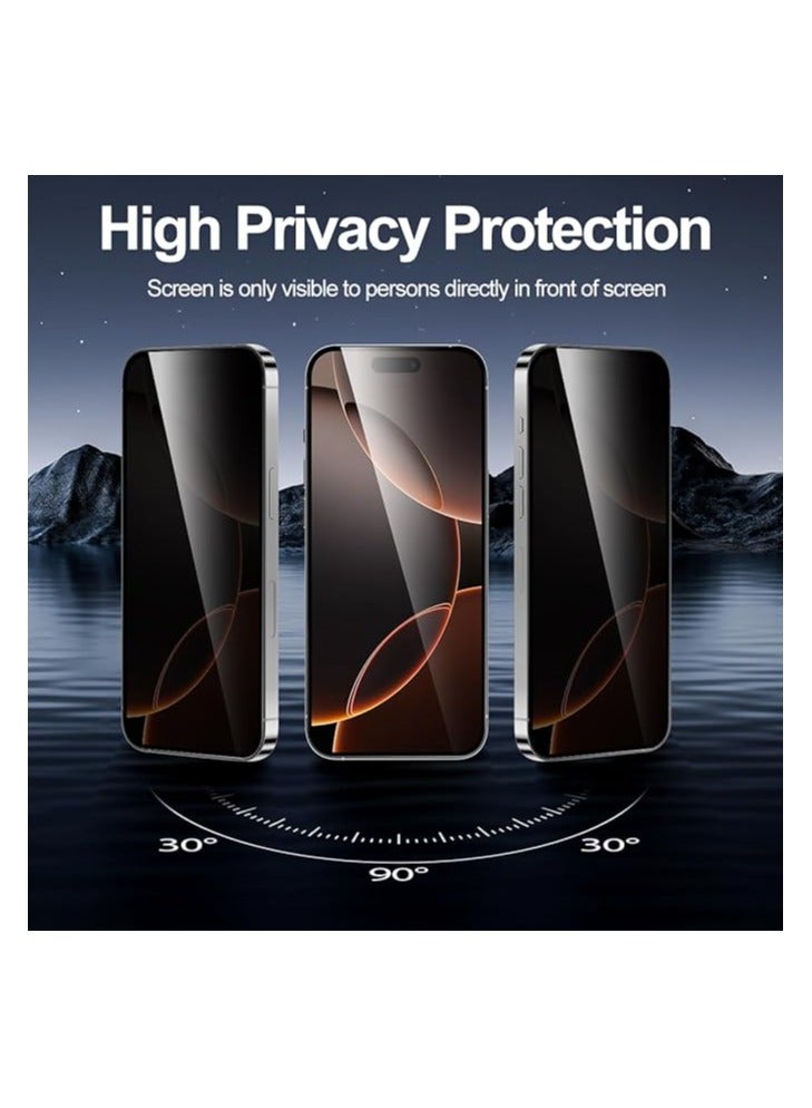OMAKSS [2-Pack] Privacy Screen Protector for iPhone 13 Pro Max (6.7inch),Edge to Edge Protection Full Cover Private Anti-Spy Case-Friendly Curved - Image 2