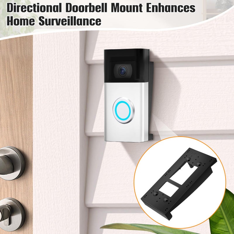 sibada Vinyl Siding Angle Adjustment Doorbell Mount for Video Doorbell(2020 Release)/1/2/3/4/ Wired/Pro/Pro 2, Blink Doorbell Corner Mounting Bracket Wedge Kit(4" Standard Vinyl Siding Only) - Image 5