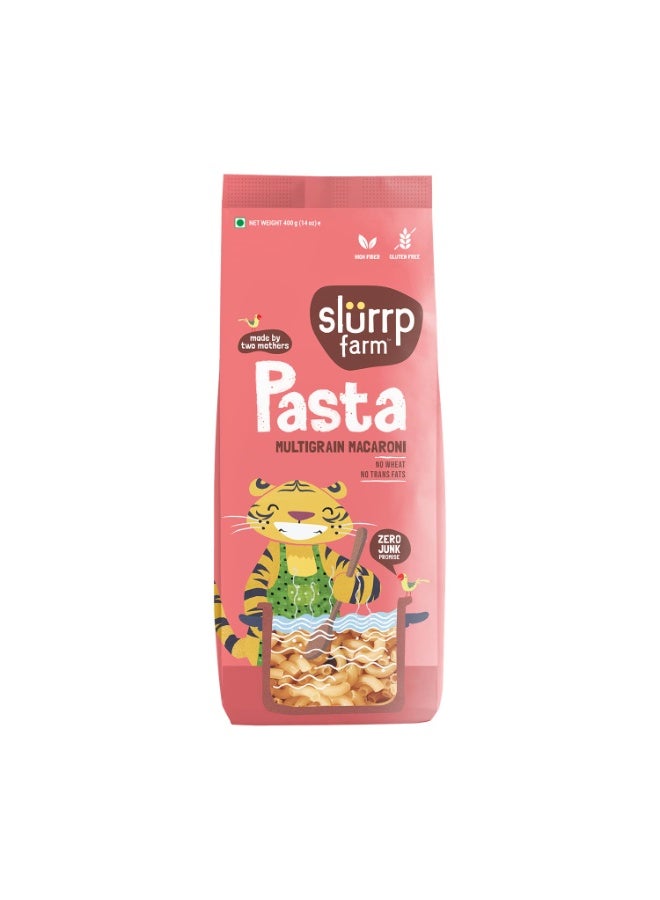 Slurrp Farm No Maida Macaroni Pasta | Gluten Free & Multigrain | Healthy Pasta made with Brown Rice and Corn | 400g - Image 1