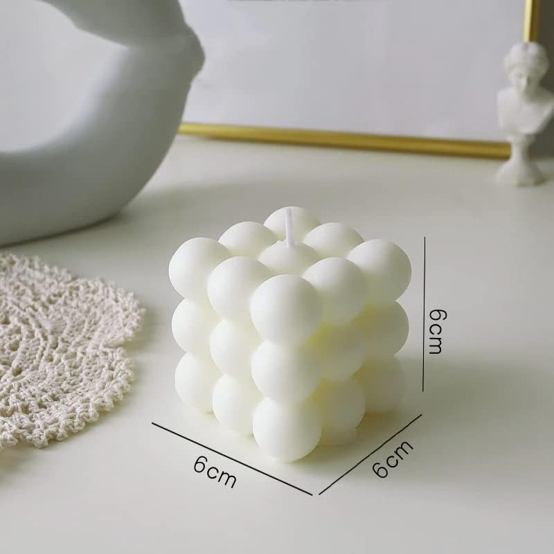 YESIKOM Bubble Candle Cube Soy Wax Candles Home Decor Candle Scented Candle Set 2 Pieces - Image 2