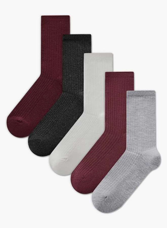 Splash FAV Pack of 5 Crew Length Cotton Socks