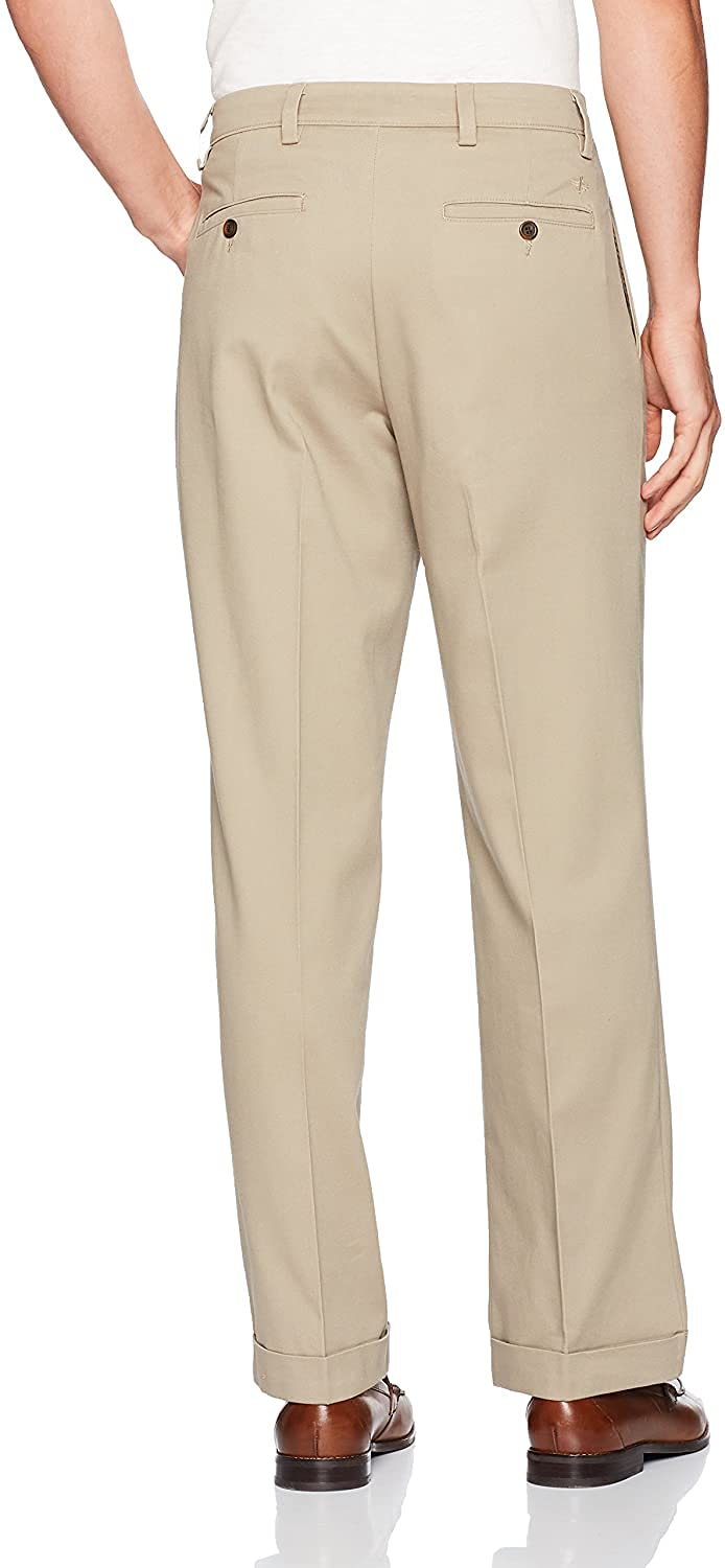 Dockers Men's Relaxed Fit Easy Khaki Pants-Pleated, Timberwolf, 38W x 32L - Image 2