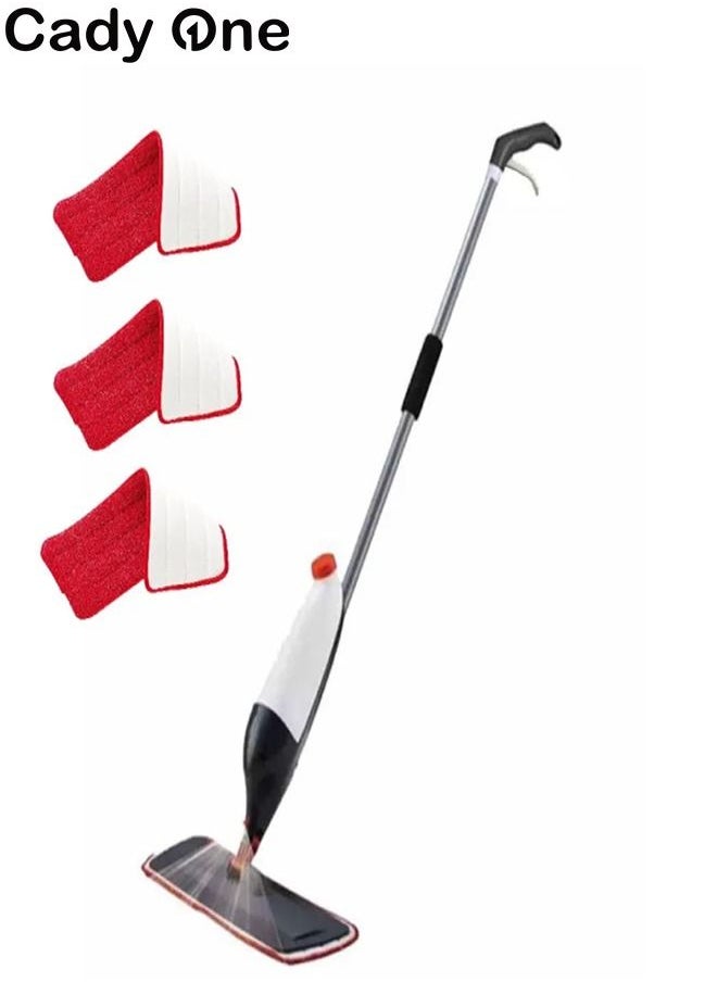 Cady One 4 Piece Handheld Floor Cleaning Spray Mop With Towels Set Multicolour 110centimeter  - Image 1