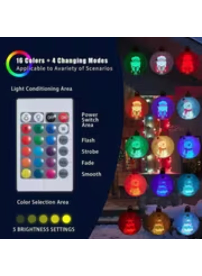 erorex Giant Inflatable Christmas Snow Globe Light - Transparent PVC Decor with Snowman, Santa & Reindeer, Battery Operated LED, for Home Indoor Holiday Ambience, Seasonal Display, Festive Art Decor, Durable Plastic, Party Planners - Image 2