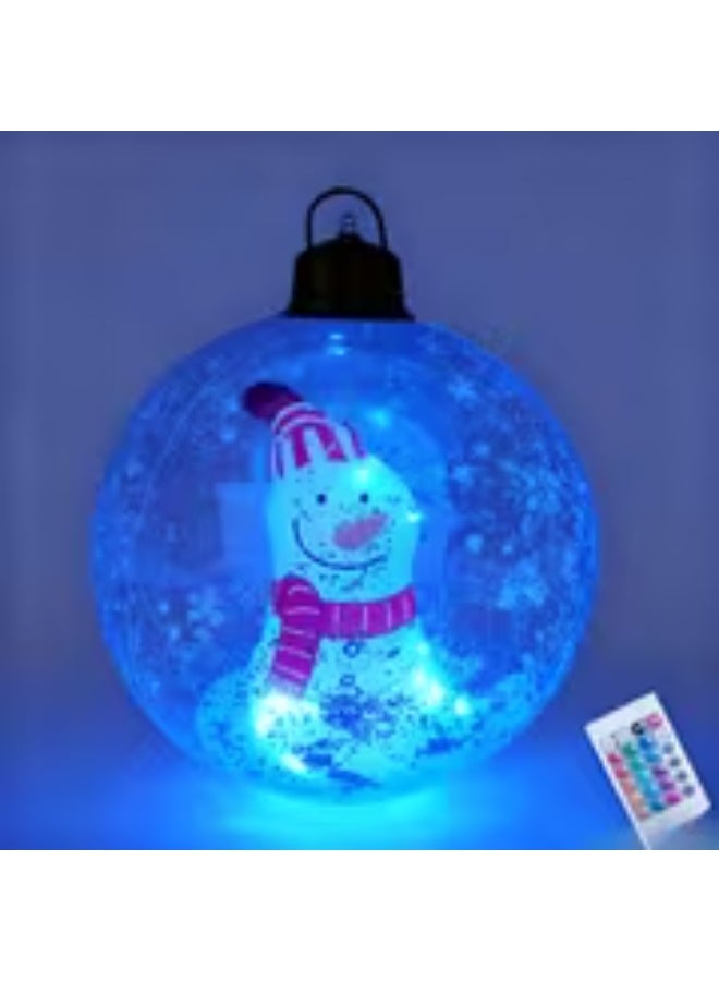 erorex Giant Inflatable Christmas Snow Globe Light - Transparent PVC Decor with Snowman, Santa & Reindeer, Battery Operated LED, for Home Indoor Holiday Ambience, Seasonal Display, Festive Art Decor, Durable Plastic, Party Planners - Image 1