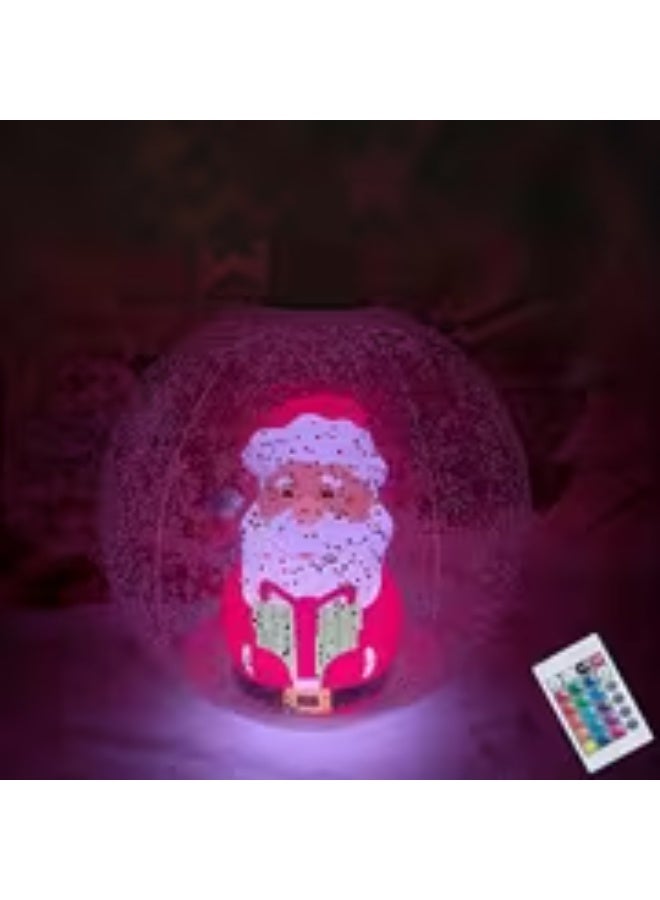 erorex Giant Inflatable Christmas Snow Globe Light - Transparent PVC Decor with Snowman, Santa & Reindeer, Battery Operated LED, for Home Indoor Holiday Ambience, Seasonal Display, Festive Art Decor, Durable Plastic, Party Planners - Image 5