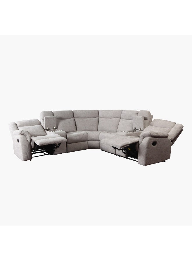Home Box Alfred 2-Piece 4-Seater Fabric Corner Recliner Set With 2 Consoles And 4 Cupholders 169 X 101 X 91 Cm  - Image 3