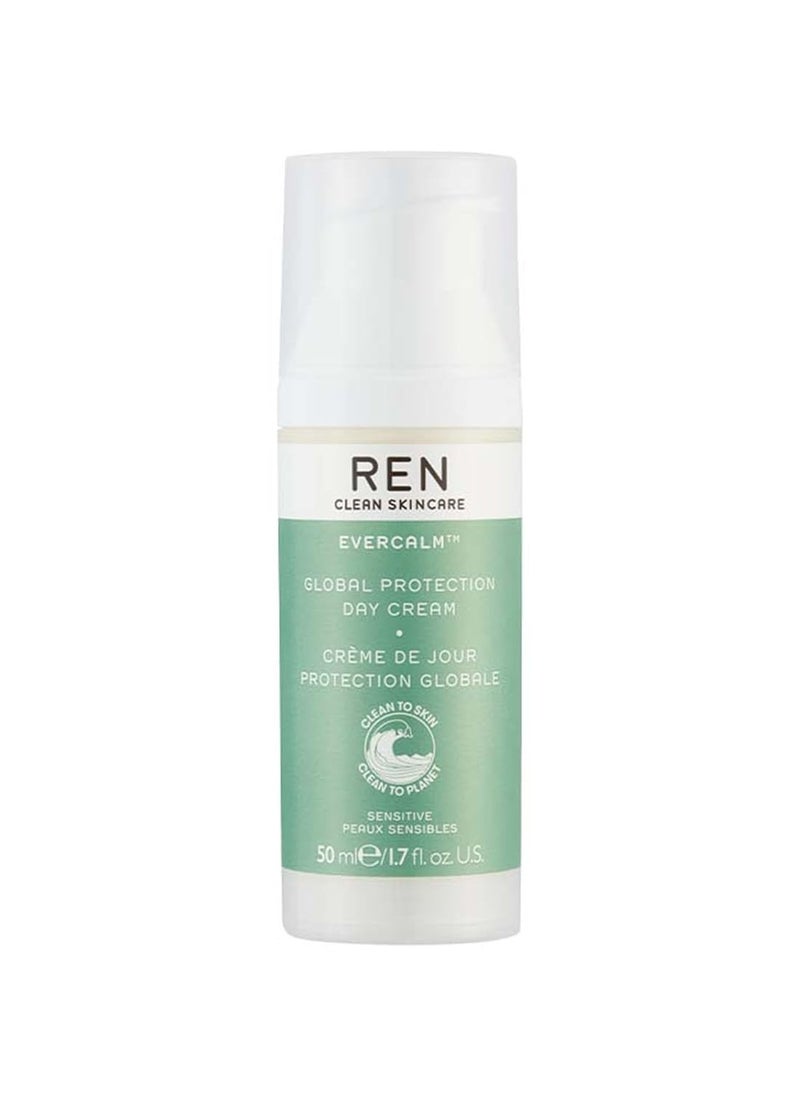 REN CLEAN SKINCARE - REN Clean Skincare - EvercalmTM Global Protection Day Cream Antioxidant Face Moisturizer for Dry & Sensitive Skin Cruelty-Free Vegan - Image 1