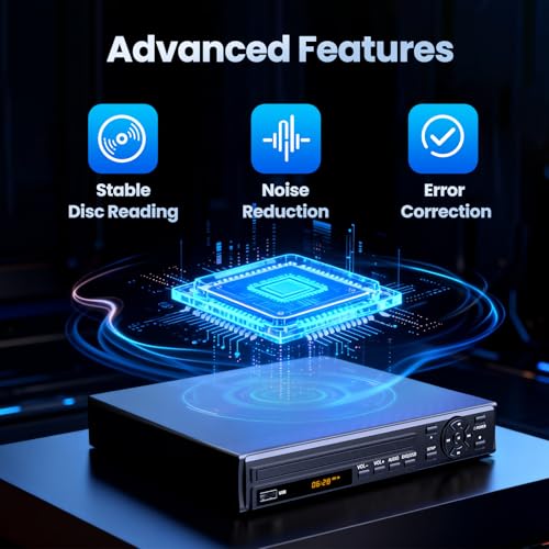 Desobry HDMI DVD Player for TV – Region Free All-Region DVD Player, Full HD 1080p Upscaling, USB Playback & Multi-Format Support, Compact Design with Remote (Standard) - Image 4