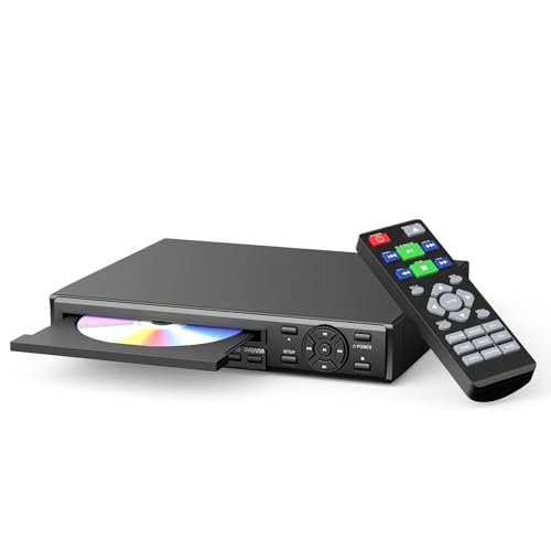 Desobry HDMI DVD Player for TV – Region Free All-Region DVD Player, Full HD 1080p Upscaling, USB Playback & Multi-Format Support, Compact Design with Remote (Standard) - Image 1