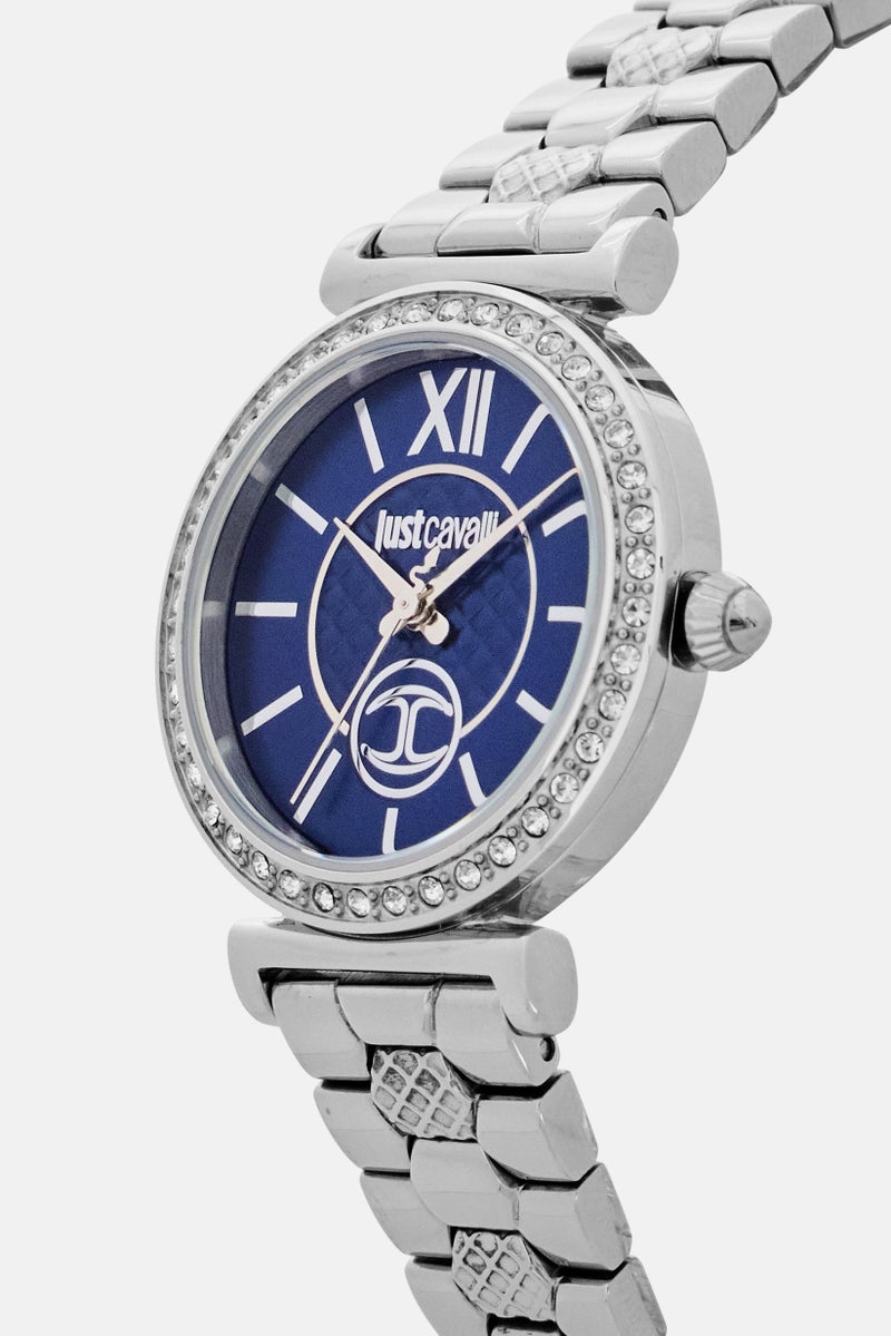 Just Cavalli Women JC1L273M0045 Stainless Steel Analog Watch 30mm With Bracelet, Silver - Image 4