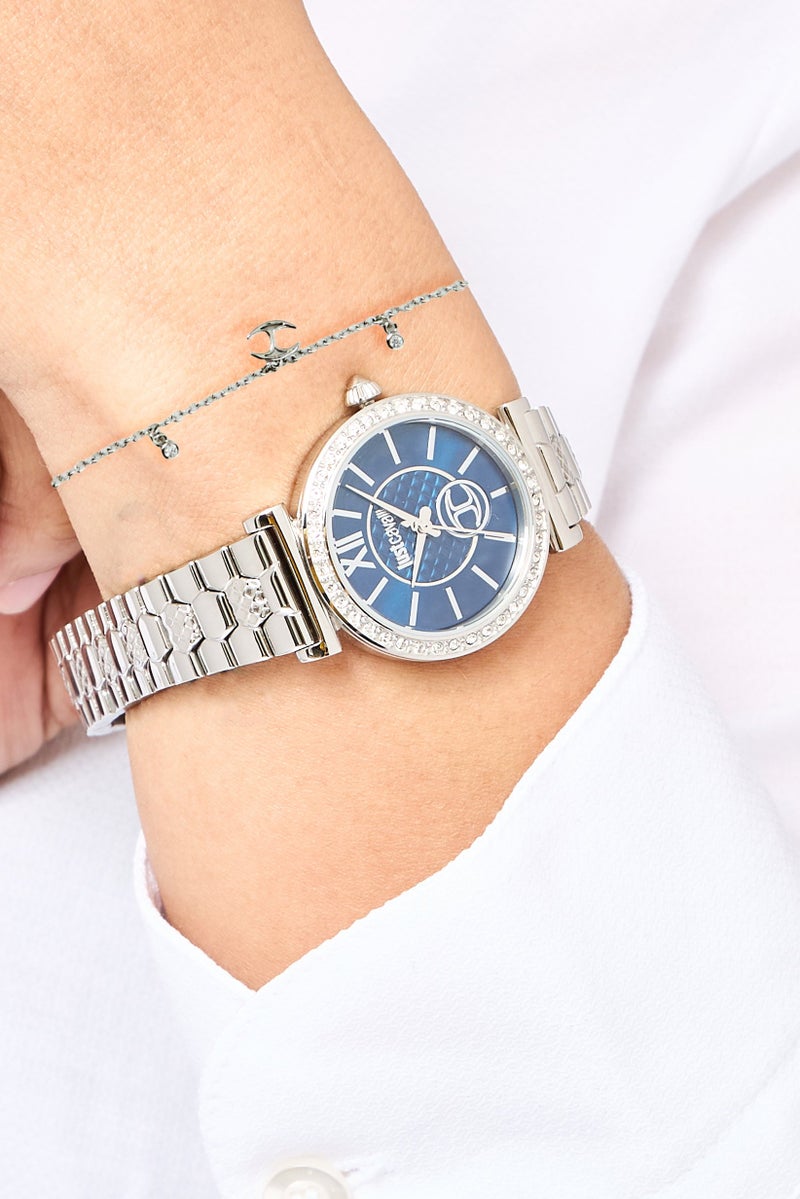 Just Cavalli Women JC1L273M0045 Stainless Steel Analog Watch 30mm With Bracelet, Silver - Image 2