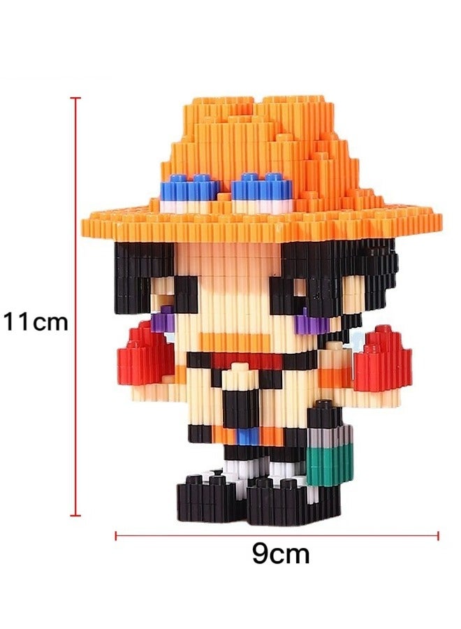 Anime One Piece Ace  Sanji Building Bricks Set, DIY Block Building Set, Classic Mini Building Bricks, Assembling Building Blocks Suitable for Boys and Girls Aged 14 and Up（2 Sets, 1260 Pcs in Total) - Image 2