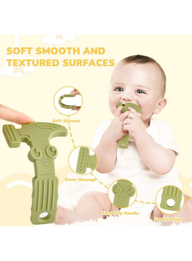 TYRY.HU Baby Teething Toys For Babies 06 Months 612 Months Bpa Free Silicone Baby Molar Teether Chew Toys Hammer Wrench Spanner Pliers For Boys Girls Softtextured Easy To Hold & Clean 4 Packs - Image 4