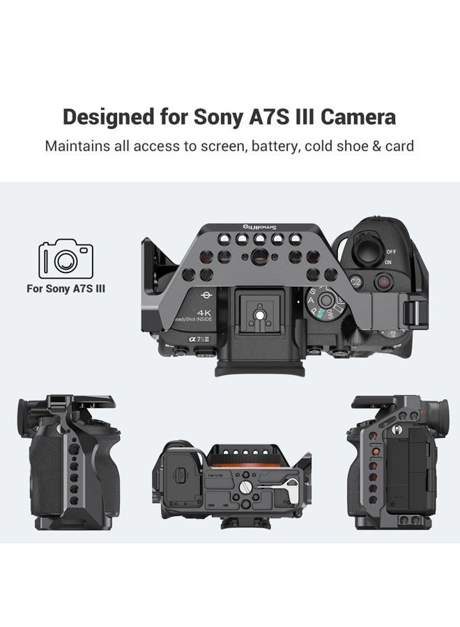 SMALLRIG Camera Cage Only for Sony Alpha 7S III / A7S III / A7SIII / A7S3-2999 - Image 3