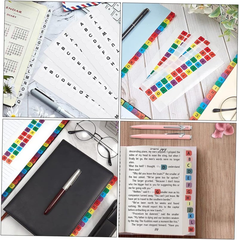 Alphabet Index Stickers 16.90x6.80x0.10cm Waterproof & Durable Alphabetical Tab Indexes - Easy Repositioning Without Tearing A-Z Index Tabs for Office Workers, Students and Daily Organization - Image 5
