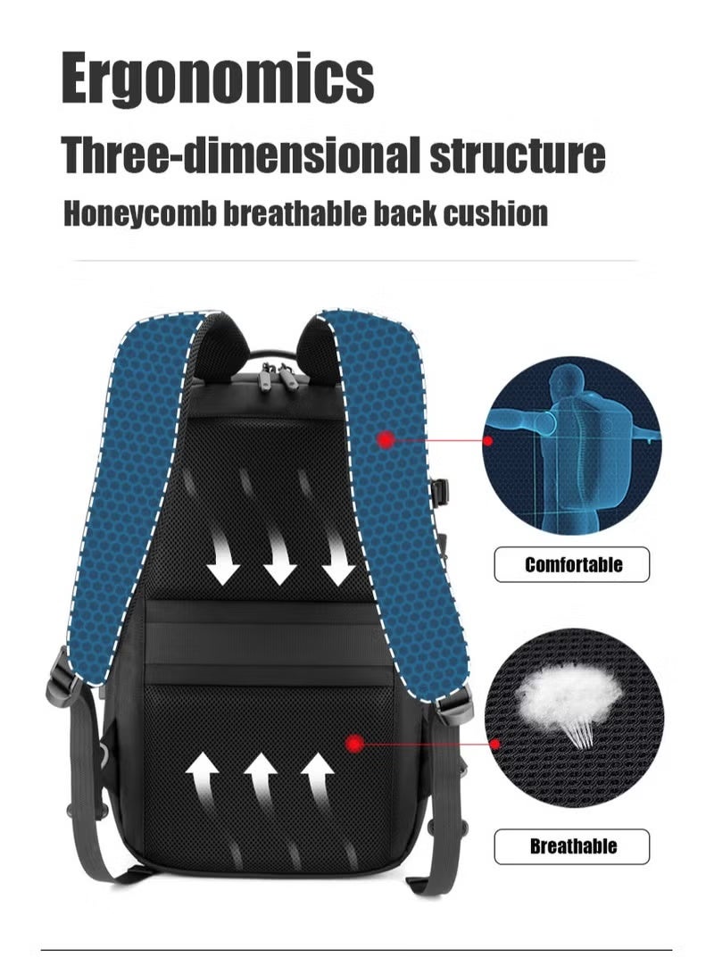 ARCTIC HUNTER B00382 Men Smart Detachable Design Waterproof Travel 17.3-Inch Laptop Backpack Bag, Black - Image 3