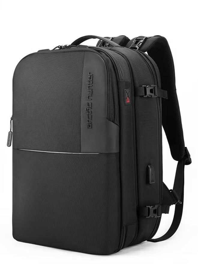 ARCTIC HUNTER B00382 Men Smart Detachable Design Waterproof Travel 17.3-Inch Laptop Backpack Bag, Black - Image 1