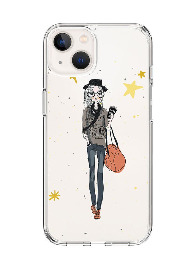 Stylizedd Classic Clear Case for Apple iPhone 14 Hybrid Soft Case Flexible Edges Anti Drop TPU PC Gel Thin Transparent Cover [ Designed for Apple iPhone 14 ] - Fashionista - Image 1